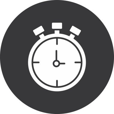 Saat simgesi vektör illüstrasyonu