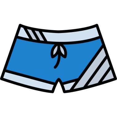 şort simgesi. özet kısayolu vektör renk izole konturu