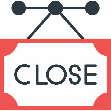 kapalı vektör simgesi modern basit vektör illüstrasyonu