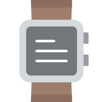 smartwatch simgesi, basit vektör illüstrasyonu