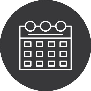 Takvim simgesinin vektör illüstrasyonu