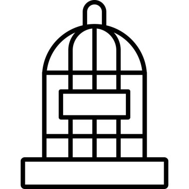 Hapishane simgesi, vektör illüstrasyonu