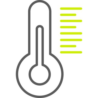 Sıcaklık ölçer. Web simgesi basit illüstrasyon