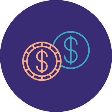 vektör para simgesi illüstrasyonu