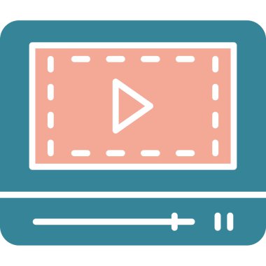 Televizyon. Web simgesi basit illüstrasyon