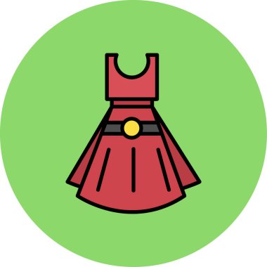 Bir elbise simgesinin vektör illüstrasyonu