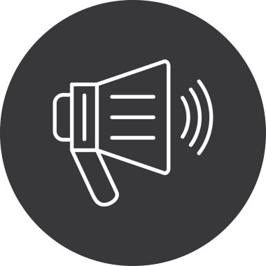 megafon simgesi, basit vektör tasarımı