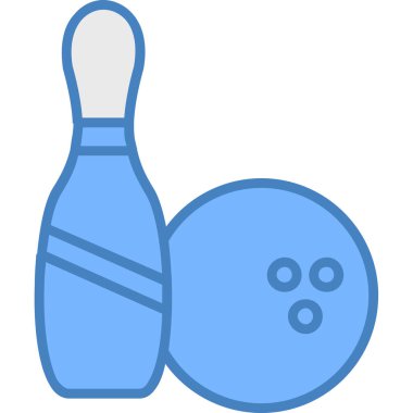 Bowling simgesi, vektör illüstrasyonu