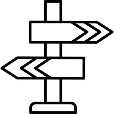 özet biçiminde yön ok simgesi