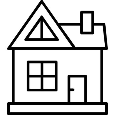 Ev. Web simgesi basit illüstrasyon