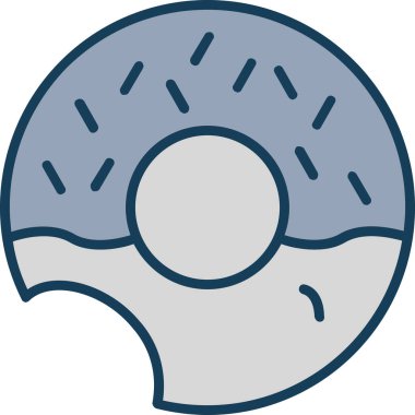 donut simgesi vektör illüstrasyonu