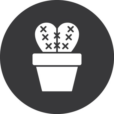 Çiçek simgesinin vektör illüstrasyonu