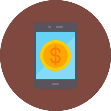 Dolar düz vektör simgesi