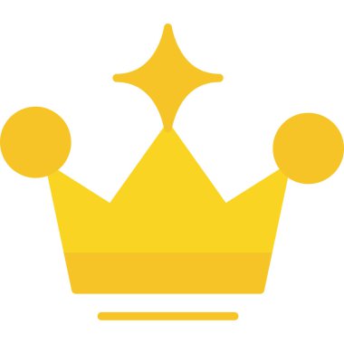 Taç simgesi beyaz arka plan üzerinde. Vektör çizim.