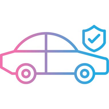 Araba sigortası simgesi ana hatlarıyla