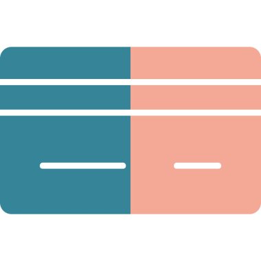 Kredi kartı simgesi vektör illüstrasyonu