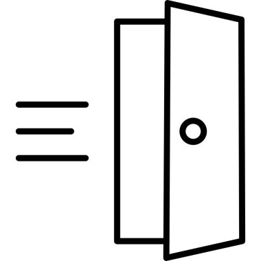 Kapı simgesi, vektör illüstrasyonu