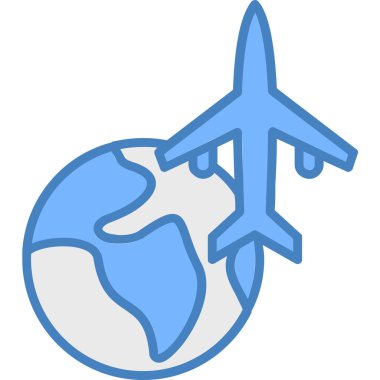 uçak yolculuğu vektör çizimi tasarımı