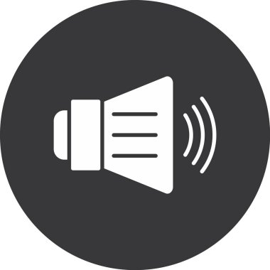 Konuşmacı. Web simgesi basit illüstrasyon