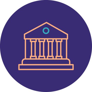 Bina. Web simgesi basit illüstrasyon