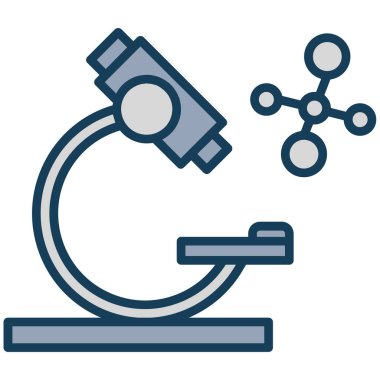 Bilim ve teknoloji çizgi vektör simgesi.