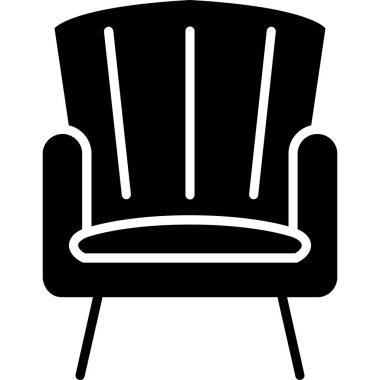 Sandalye. Web simgesi basit illüstrasyon