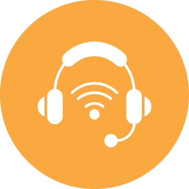 Kulaklık. Web simgesi basit illüstrasyon