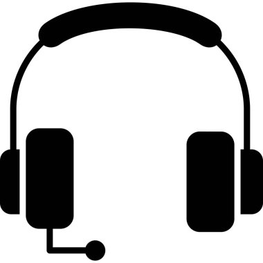 kulaklık simgesi, vektör çizimi