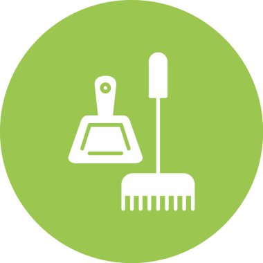 Süpürge. Web simgesi basit illüstrasyon