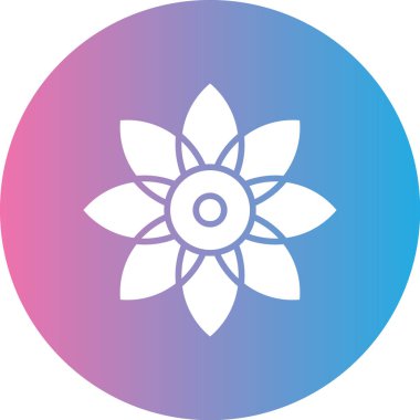 beautiful flower vector line icon