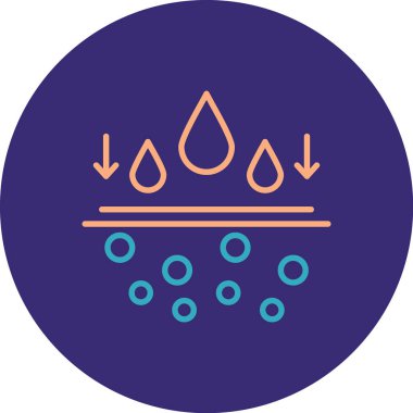 Su bırakma simgesinin vektör illüstrasyonu