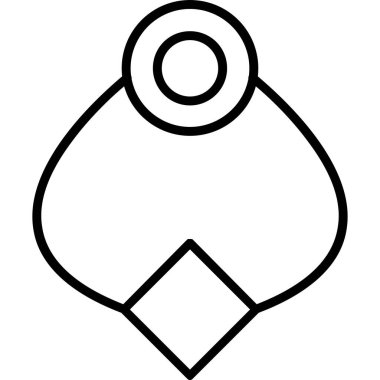 konum haritası pin simgesi ana hat biçiminde