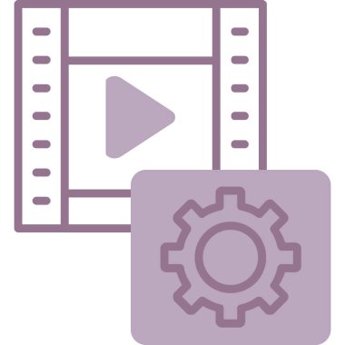 video ayarları simgesi. Basit resimleme