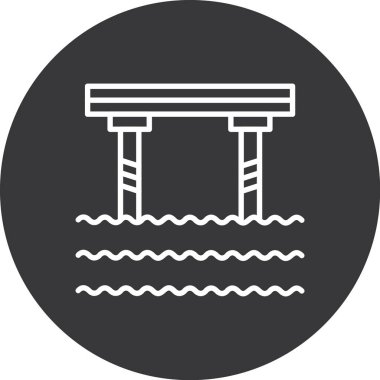 Köprü. Web simgesi basit illüstrasyon