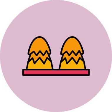 Yumurtalar. Web simgesi basit illüstrasyon