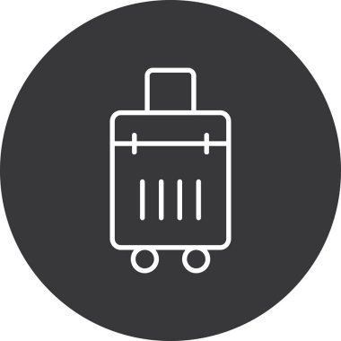 Bavul. Web simgesi basit illüstrasyon