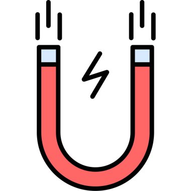 mıknatıs mıknatısı renk ana hatları vektörü