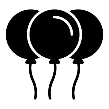 Kurdele vektör simgesi olan balonlar.