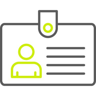 Kimlik simgesi. vektör illüstrasyonu