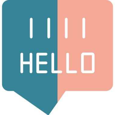 Modern merhaba simgesinin vektör illüstrasyonu