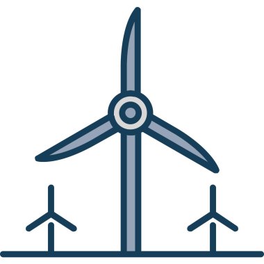 Rüzgar türbini. Rüzgar türbinleri ve rüzgarın basit bir gösterimi.