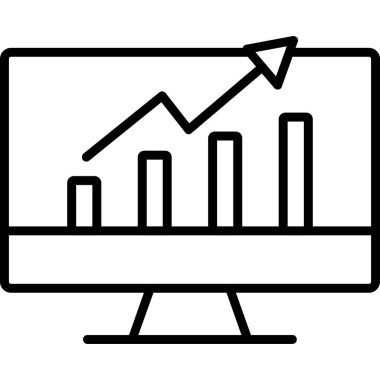 İş grafik simgesi, anahat stili