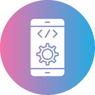 Akıllı telefon simgesinin vektör illüstrasyonu