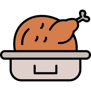 tavuk simgesi vektör illüstrasyonu