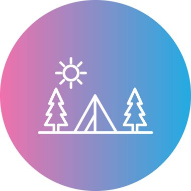 Orman simgesi soyut bir grupta izole edildi