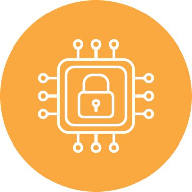 Kilit. Web simgesi basit illüstrasyon