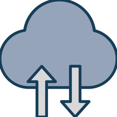 Bulut. Web simgesi basit illüstrasyon