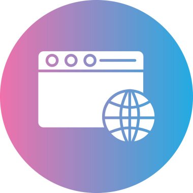 Tarayıcı. Web simgesi basit illüstrasyon