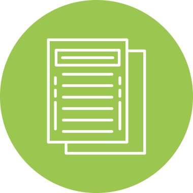 Kağıt simgesinin vektör illüstrasyonu