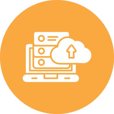 Düz biçimli bulut veri depolama simgesi